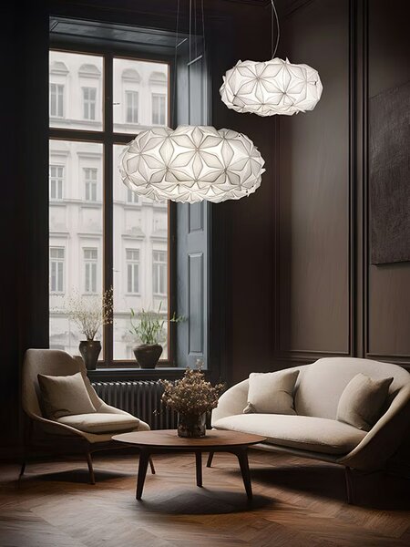 Slamp Závěsné svítidlo C'EST LA VIE, MEDIUM, pr. 53cm, 2xE27 Barva: Černá, Barva kabelu: černá