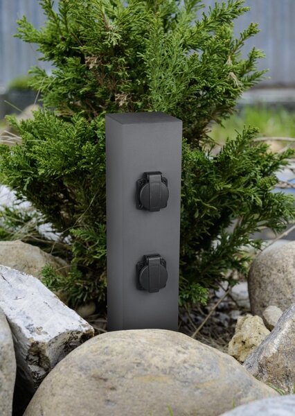 Trio 9964-42 zásuvkový sloupek Garden Socket 4zásuvky | max 3600W - typ schuko, antracit