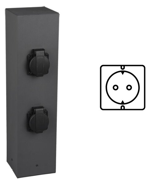 Trio 9964-42 zásuvkový sloupek Garden Socket 4zásuvky | max 3600W - typ schuko, antracit