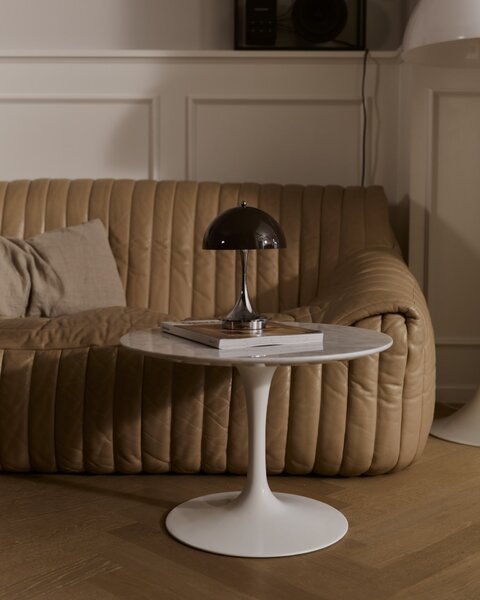 Přenosná lampa Panthella 160 V3 Opal Brown / Chrome