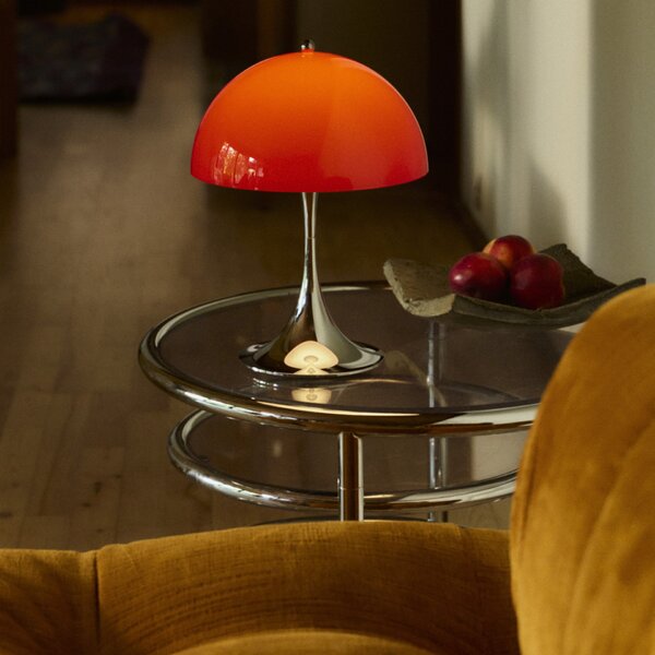 Přenosná lampa Panthella 250 V3 Opal Red / Chrome