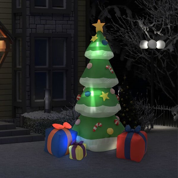 Nafukovací vánoční stromek s LED dovnitř i ven 240 cm