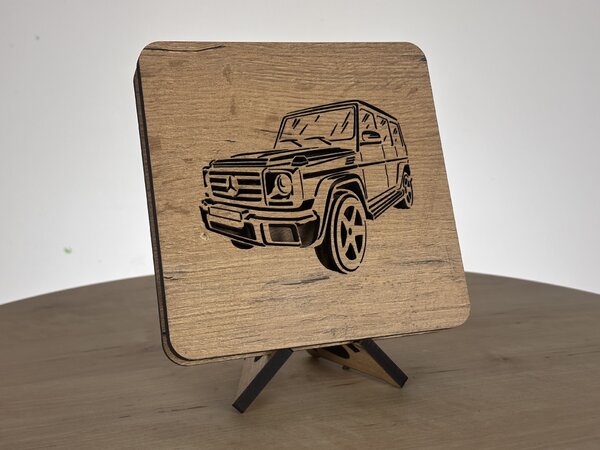 "Mercedes G" lampa 19x19cm provedení povrchu: dub