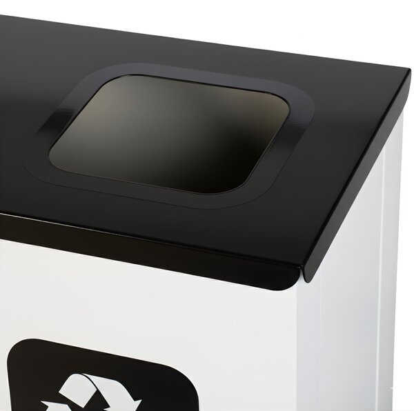 Alda Sestava na tříděný odpad Eko Station 3 x 60 l, lakovaná ocel, bílá/černé víko