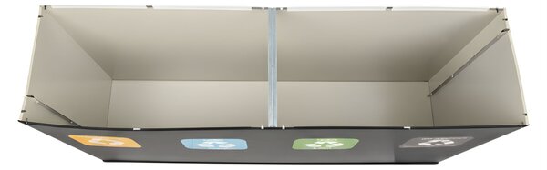 Alda Sestava na tříděný odpad Eko Station 4 x 60 l, lakovaná ocel, černá