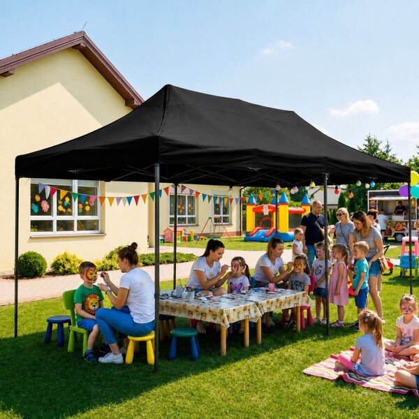 Párty stan 3x6 m SPRINGOS GP0008 černý