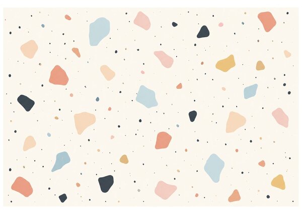 Fototapeta pastelové terrazzo tvary