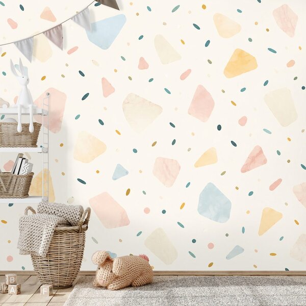 Tapeta pastelové terrazzo tvary