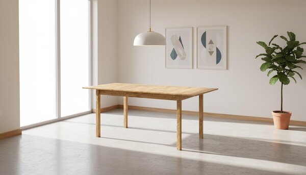 JÍDELNÍ STŮL, černá, barvy dubu, 160(200)/80/75 cm P & B - Jídelní stoly, Online Only