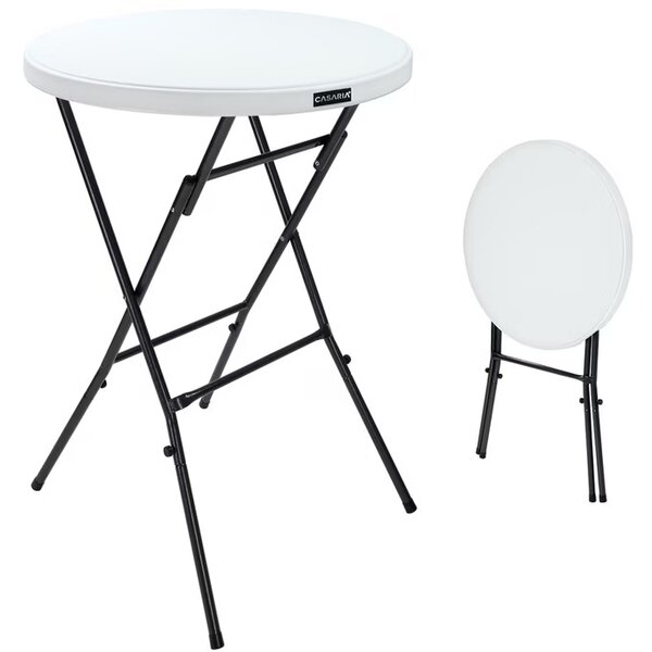 Deuba Skládací barový stůl Ø72 cm - bílý