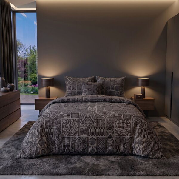 Kvalitex Bavlněné povlečení renforcé TOKYO černé 1x 220/200, 2x 70/90cm