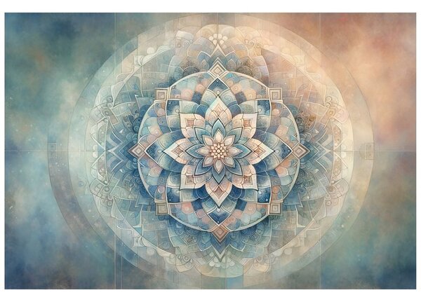 Tapeta mandala v pastelových tónech