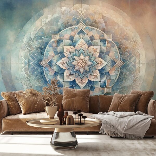 Tapeta mandala v pastelových tónech