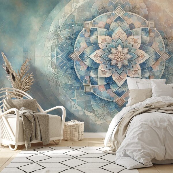 Tapeta mandala v pastelových tónech