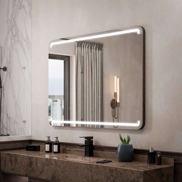 Zaoblené Zrcadlo LED Mediolan PREMIUM