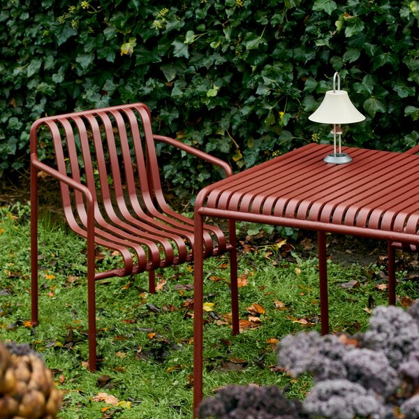 HAY Zahradní stůl Palissade, Iron Red, 82 x 90