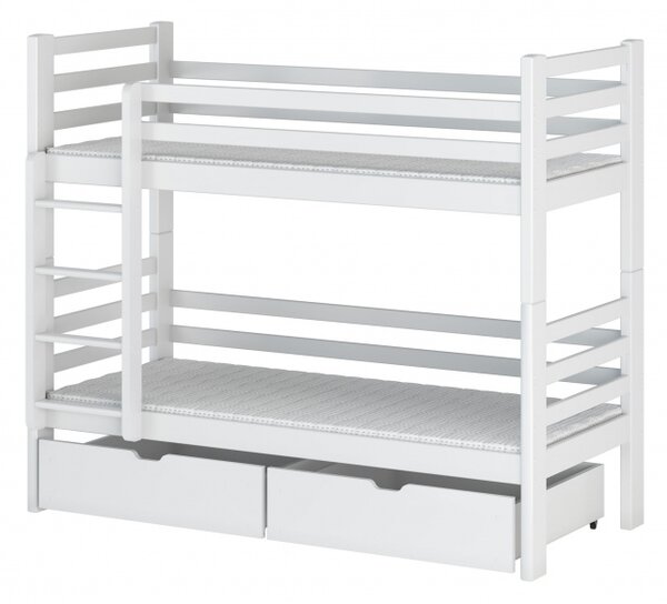 Patrová postel do dětského pokoje KAJA - 70x160, bílá