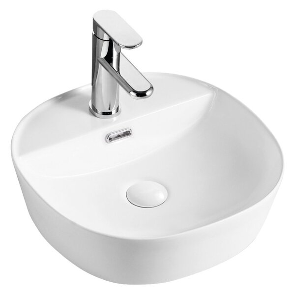 Mereo, Mereo Umyvadlo na desku s přepadem, Lota, 400x400x150 mm, čtvercové, keramické, MER-UC404015S