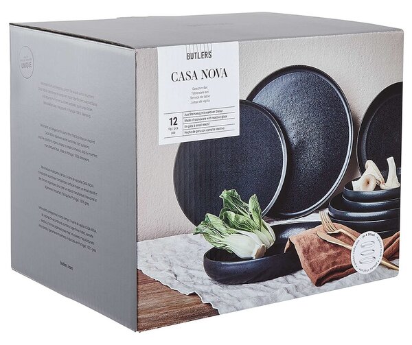 CASA NOVA Sada nádobí 12 ks - černá