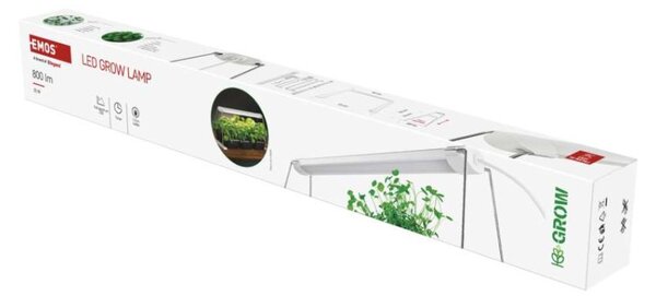 EMOS LED GROW pěstební lampa na sazenice 15W, časovač, bílá