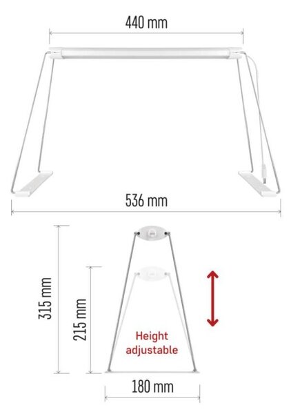 EMOS LED GROW pěstební lampa na sazenice 15W, časovač, bílá