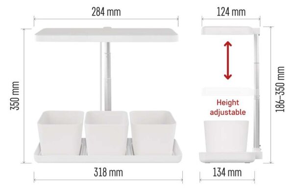 EMOS LED GROW pěstební lampa 7W, časovač, stmívatelná, bílá