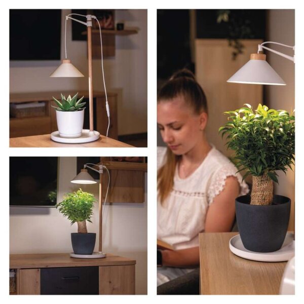 EMOS LED GROW pěstební lampa 7 W, časovač, bílá 1538900050