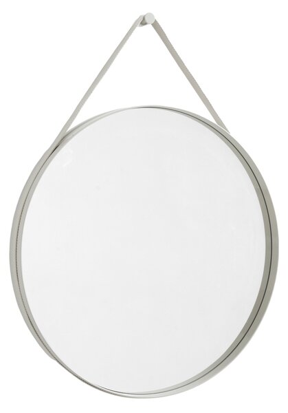 HAY Nástěnné zrcadlo Strap No 2 Ø70, Light Grey