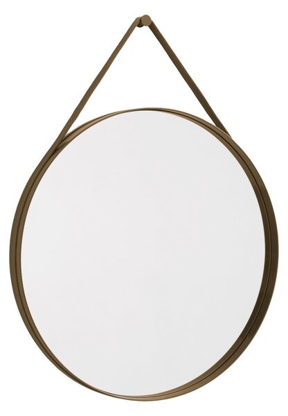 HAY Nástěnné zrcadlo Strap No 2 Ø70, Light Brown