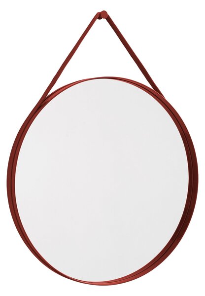 HAY Nástěnné zrcadlo Strap No 2 Ø70, Red