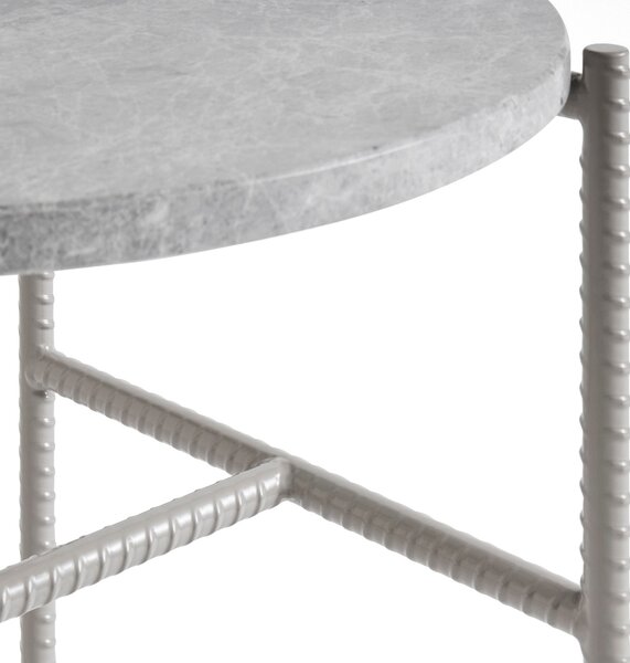 HAY Odkládací stolek Rebar, Ø45x40, Grey Marble
