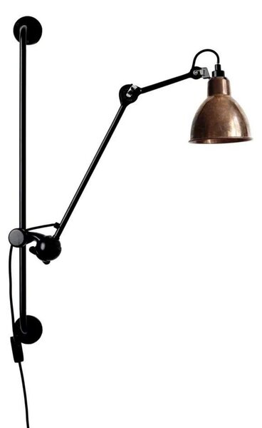 Nástěnná Svítidla Lampe Gras, 201 Round, Černá, Obývací pokoj, Kov, Industriální design