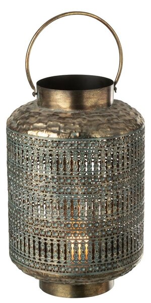 Bronzová antik kovová lucerna s patinou Cylli - Ø 30*45 cm - J-Line by Jolipa
