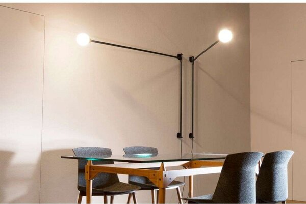 Nástěnná Svítidla Nemo Lighting, stmívatelné, Černá, Obývací pokoj, Kov