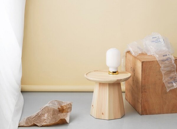 Stolní lampa Normann Copenhagen, Bílá, Obývací pokoj, Sklo