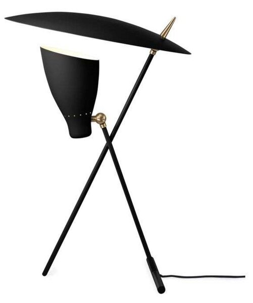 Stolní lampa Warm Nordic, Silhouette, Černá, Obývací pokoj, Kov, Design