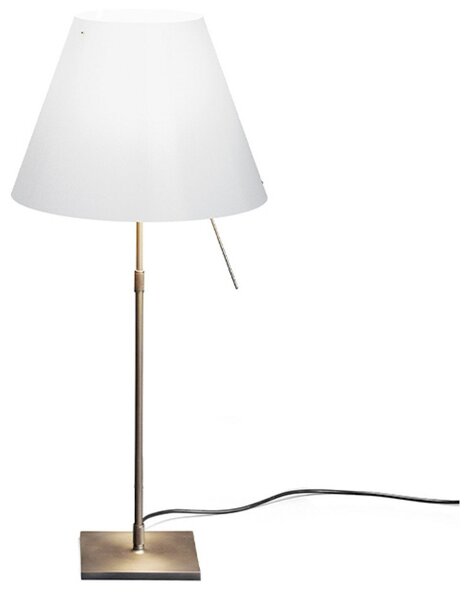 Stolní lampa Luceplan, stmívatelné, Bílá, Obývací pokoj, Hliník