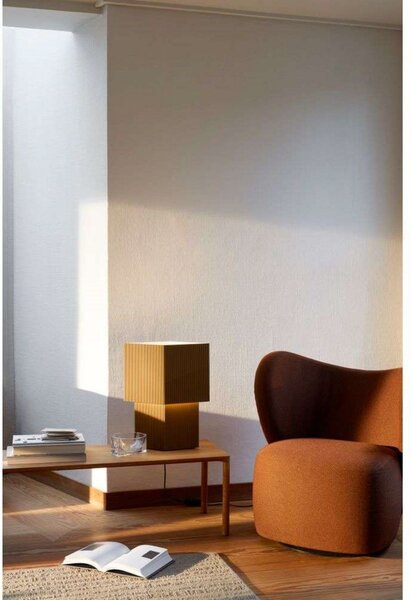 Stolní lampa Pholc, stmívatelné, Hnědá / Rezavá, Obývací pokoj, Kov
