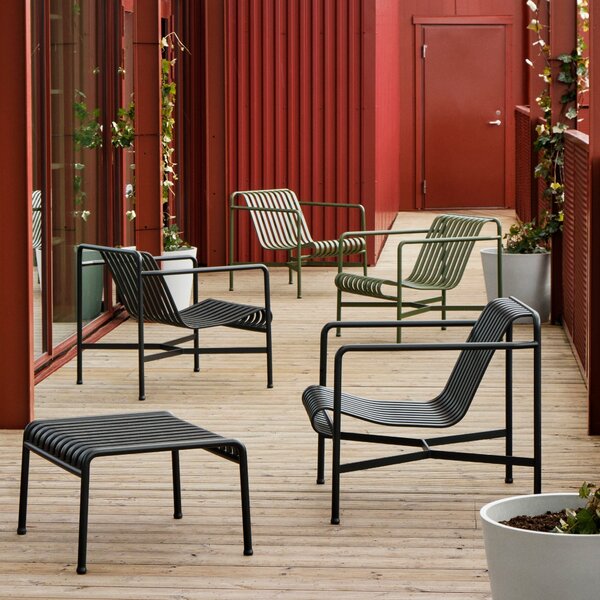 HAY Zahradní křeslo Palissade Lounge Low, Anthracite