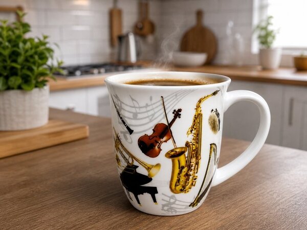 Porcelánový hrnek - hudební motiv 0,4l 2000503
