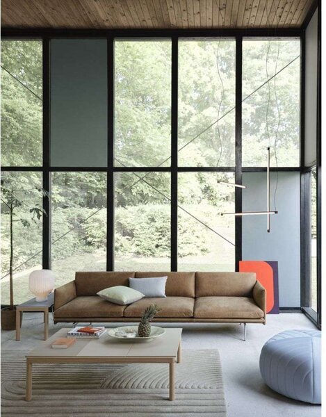 Stolní lampa Muuto, Bílá, Obývací pokoj, Tkanina / Textil
