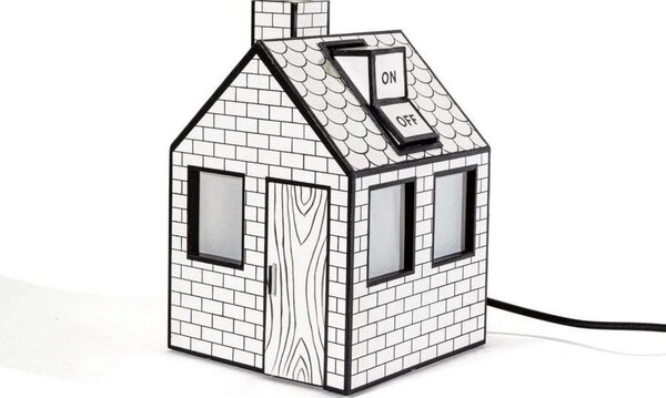 Stolní lampa SELETTI, Bílá, Obývací pokoj, Papír / Karton