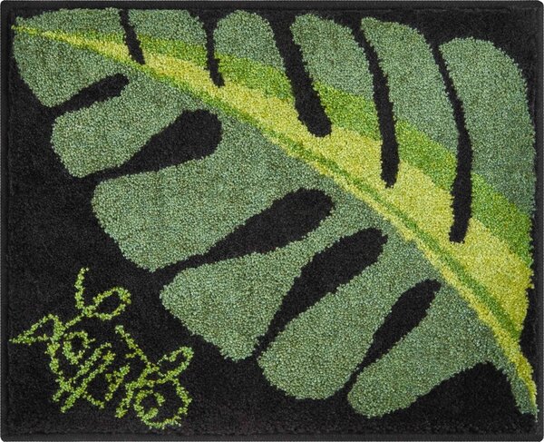GRUND LEAF - Koupelnová předložka zelená Rozměr: 60x100 cm