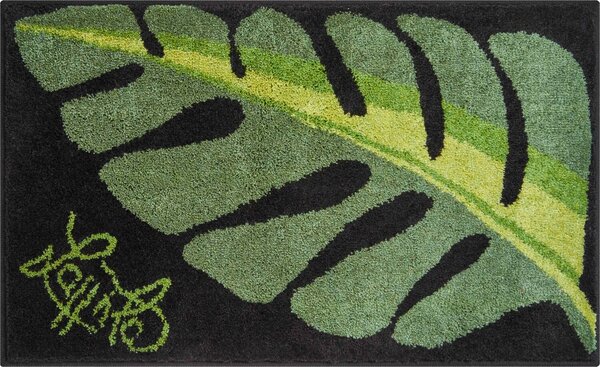 GRUND LEAF - Koupelnová předložka zelená Rozměr: 60x100 cm