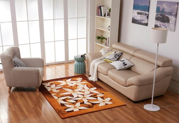 GRUND JASMINE - Koupelnová předložka oranžová Rozměr: 60x60 cm
