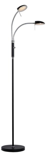 Stojací Lampa Halo Design, stmívatelné, Černá, Obývací pokoj, Kov