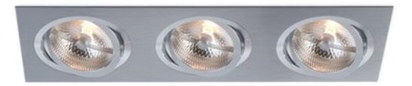 BPM 3052GU Vestavné svítidlo Aluminio Plata, kartáčovaný hliník 3x75W, 230V - BPM
