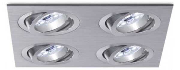 BPM 3015 Vestavné svítidlo Aluminio Plata, kartáčovaný hliník 4x50W, 12V - BPM