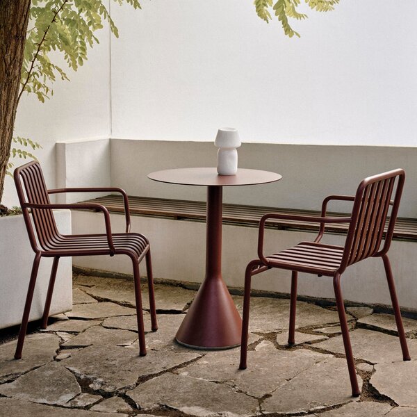 HAY Zahradní stůl Palissade Cone 65x65, Iron Red