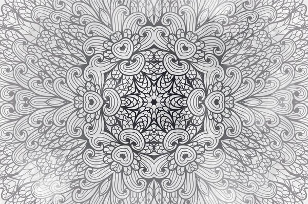 Tapeta etnická Mandala v černobílém provedení